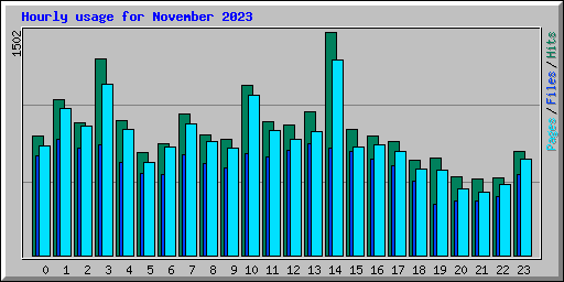 Hourly usage for November 2023