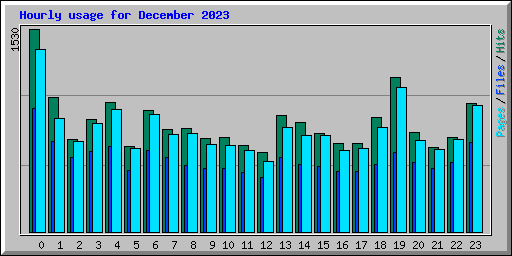 Hourly usage for December 2023