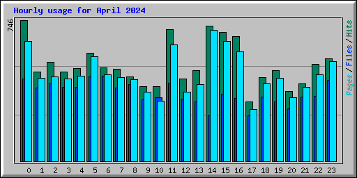 Hourly usage for April 2024