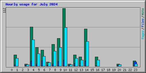 Hourly usage for July 2024