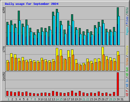 Daily usage for September 2024