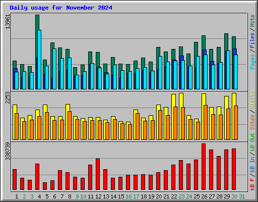 Daily usage for November 2024