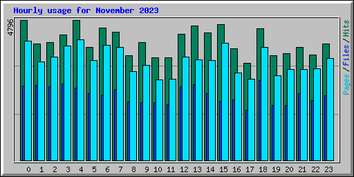 Hourly usage for November 2023